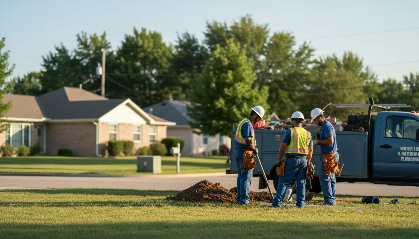 Residential water line and bathroom plumbing service in Saint Charles, VA